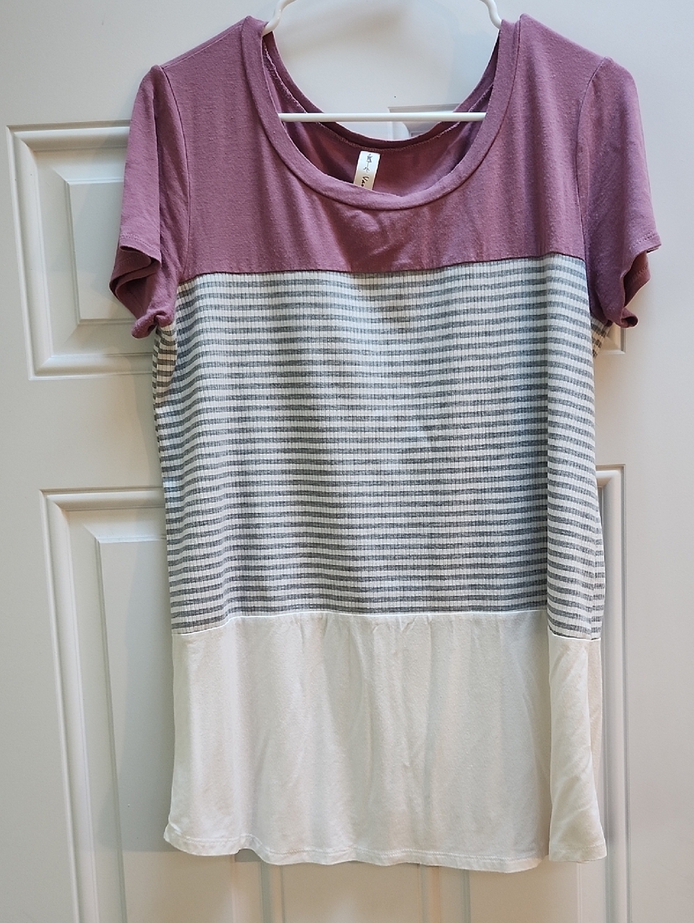 Vanilla Bay Dusty Mauve Short Sleeve Tunic Top